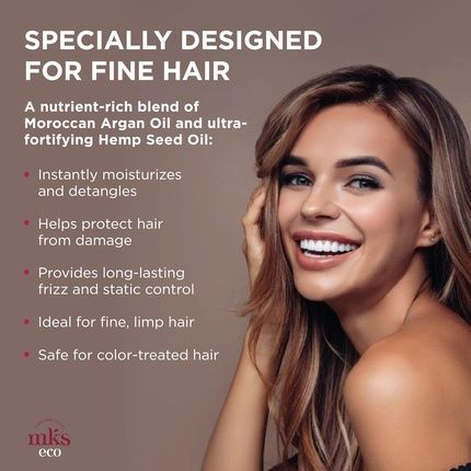 Mks-Eco X Leave-In Detangler For Fine Hair - Light Breeze - Image 3