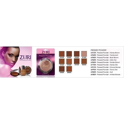 Zuri Naturally Sheer Wet To Dry Pressed Powder - Ebony Whisper