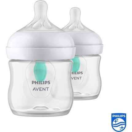 Philips Avent Natural Response Baby Bottle 125Ml With Airfree Vent Bpa Free For Newborn Babies - Pack Of 2