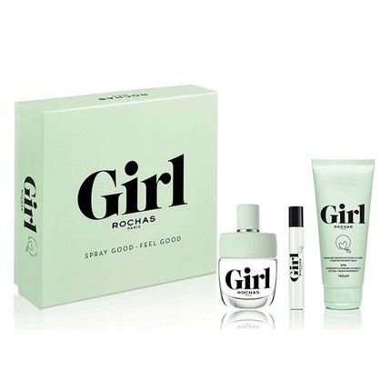 Rochas Girl Gift Set Eau De Toilette Spray 100Ml Body Lotion 100Ml And Travel Spray 75Ml