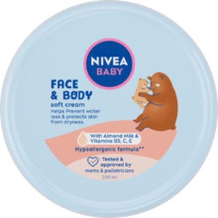 Nivea Moisturizing Face And Body Cream Baby Face & Body Soft Cream 200 Ml