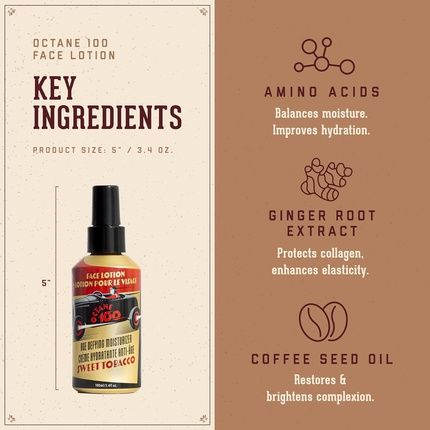 18.21 Man Made Octane 100 Face Lotion Age Defying Moisturizer 3.4 Fl. Oz. - Image 3