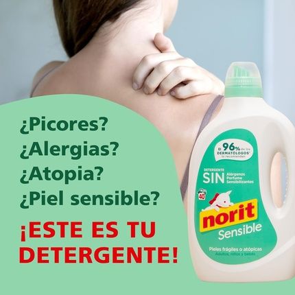 Norit Sensitive Special Liquid Detergent For Sensitive Or Atomic Skins 40 Washes 2150Ml - Image 3
