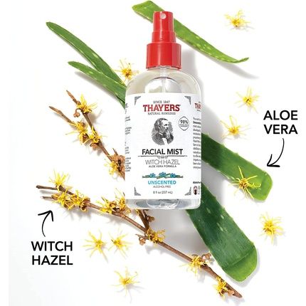 Thayers Alcohol-Free Unscented Witch Hazel Facial Mist Toner 8Oz - Image 3