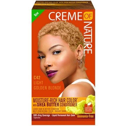 Creme Of Nature Moisture Rich Hair Color C42 Light Golden Blonde Gold 1 Count