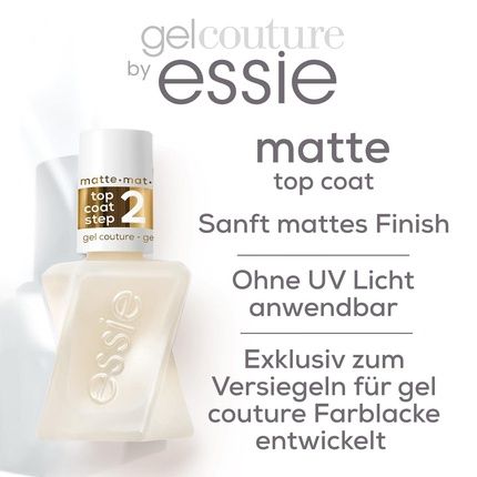 Essie Gel Couture Top Coat Matte Nail Polish 13.5Ml - Image 3