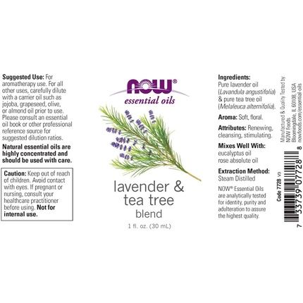 Now Foods Lavender & Tea Tree Oil 1Oz