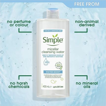 Simple Water Boost Facial Cleanser Micellar Water