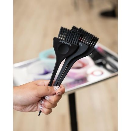 Framar Black Hair Dye Brush Set - Black Colour Brushes For Bleach And Tint