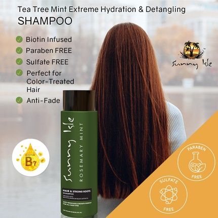 Sunny Isle Rosemary Mint Hair & Strong Roots Shampoo 12Oz Antibreakage - Image 3