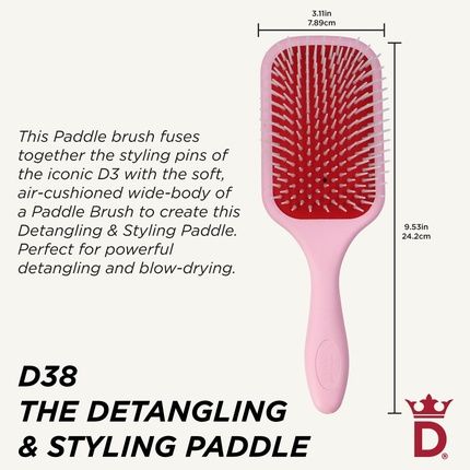 Denman Power Paddle Brush For Fast And Comfortable Detangling And Blow Drying D38