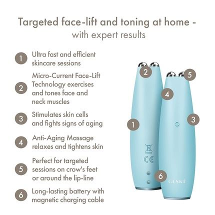 Geske Smartappguided Microcurrent Face-Lift Pen 6 In 1 Skincare Tool