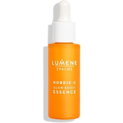 Lumene Nordic-C [Valo] Glow Boost Essence 30Ml Vegan Face Neck Serum With Vitamin C Antioxidant-Rich Wild Arctic Cloudberry Hyaluronic Acid
