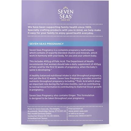 Seven Seas Folic Acid Pregnancy Multivitamin For Women 28 Tablets With Iron And Vitamin D