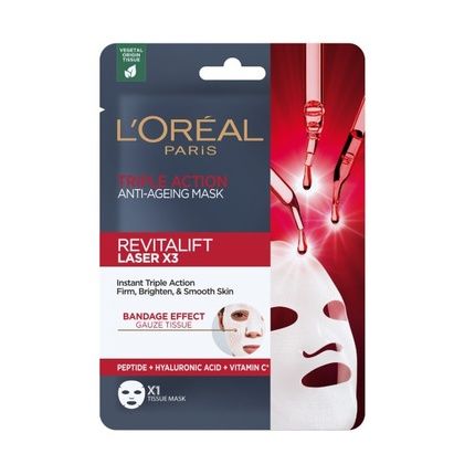 L'Oreal Revitalift Laser X3 Anti-Wrinkle Sheet Mask Triple Action 28G