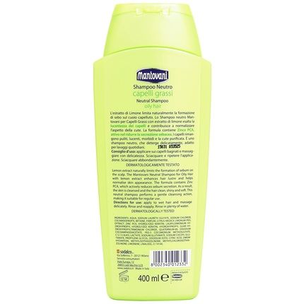 Mantovani Neutro Shampoo For Oily Hair 400Ml