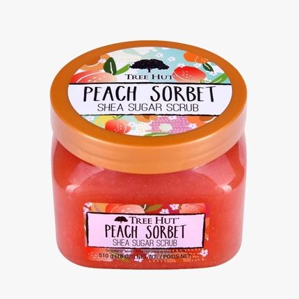 Tree Hut Peach Sorbet Shea Sugar Scrub 18 Oz Ultra Hydrating Exfoliating Nourishing Essential Body Care - Image 3