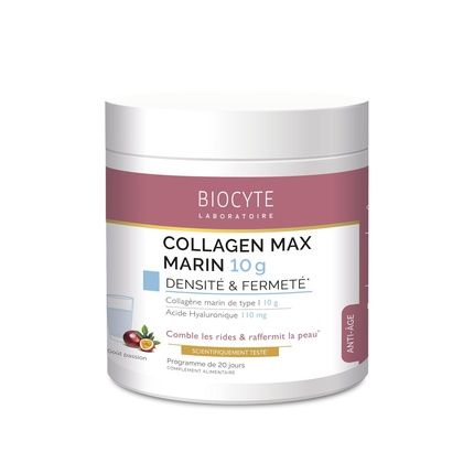 Biocyte Anti-Aging Dietary Supplement Collagen Max Marine Density And Firmness Passion Flavor - 210 G