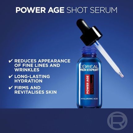 L'Oreal Men'S Hyaluronic Acid Serum For Aging Dry & Dull Skin