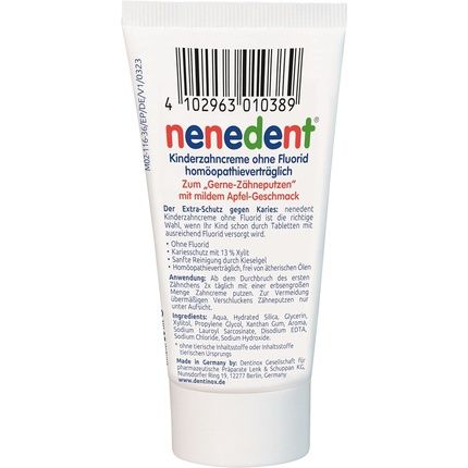 Nenedent Children'S Toothpaste Without Fluoride 50Ml