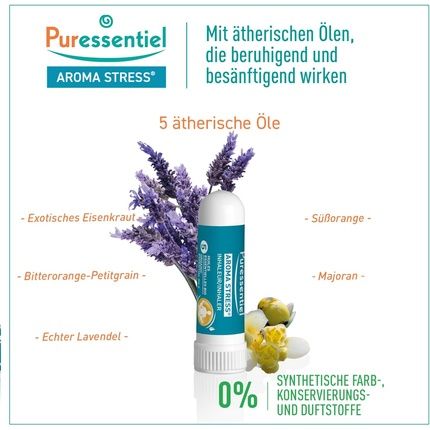 Puressentiel Aroma Stress Inhaler With 5 Essential Oils 1Ml