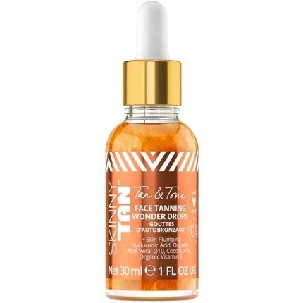Skinny Tan Tan And Tone Face Tanning Wonder Drops Serum With Hyaluronic Acid 1 Oz