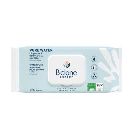 Biolane Expert Change Pure Water Cleansing Wipes 99.9% Purified Water