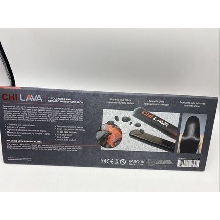 Chi Lava Hair Styling Iron 1 Inch Ceramic Lava For Less Heat & Amazing Shine