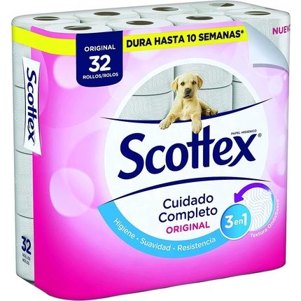 Scottex Original Toilet Paper 32 Rolls White