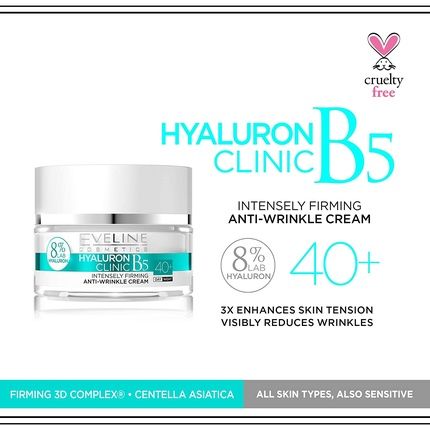 Eveline Cosmetics Hyaluron Clinic Firming Anti-Wrinkle Face Cream For Women 50Ml