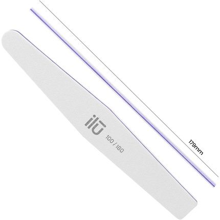 T4B Ilu Double-Sided White Nail File For Manicure And Pedicure Trapezoid Shape 100/180 Grit - Image 3