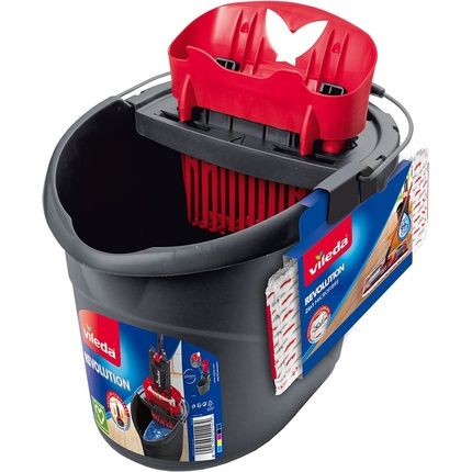 Vileda Supermocio Revolution 133493 System With Base Plate Bucket And Wringer With Microfiber Cloth
