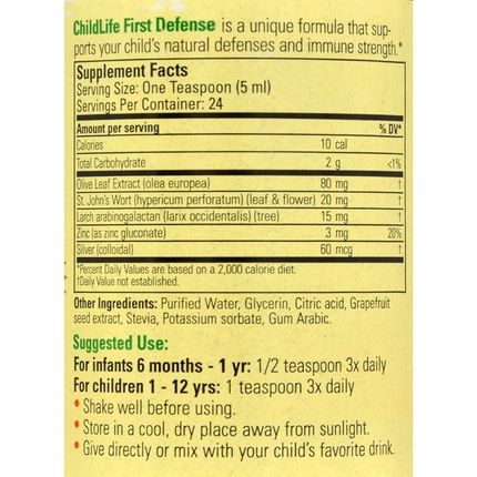 Childlife First Defense Immune Formula 4Oz