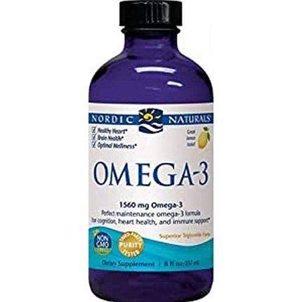 Nordic Naturals Omega-3 Purified Fish Oil Lemon Flavor 8 Fl Oz (237 Ml)
