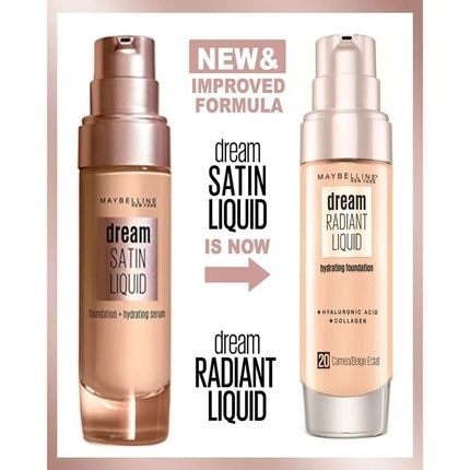 Maybelline Dream Radiant Liquid Hydrating Foundation With Hyaluronic Acid And Collagen 30Ml