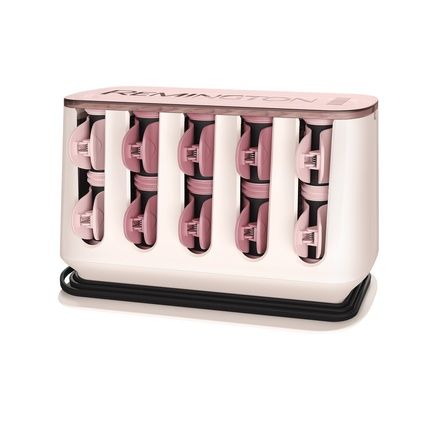 Remington Proluxe H9100 Heated Curlers With Optiheat Technology And Innovative Clip Design - 2 Sizes (25Mm, 32Mm) Pink/Black - Single