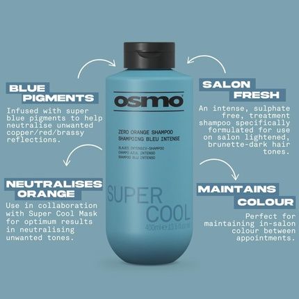 Osmo Super Blue Zero Orange Shampoo For Brunettes - Blue Toning