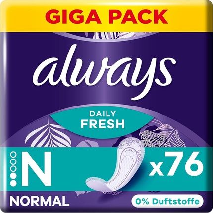 Always Daily Fresh Women'S Normal Pantiliners 76 Pads Unscented