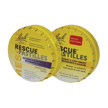 Bach Rescue Pastilles Blackcurrant - Herbal Remedy For Stress Relief