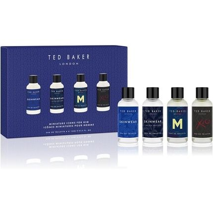 Ted Baker Mini Set For Him Gift Set With 4 Miniature Fragrances And Skinwear