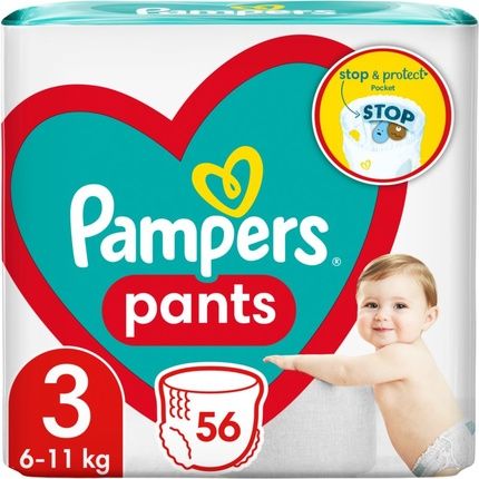 Pampers Active Baby Pants Size 3 Disposable Diapers For 6-11 Kg