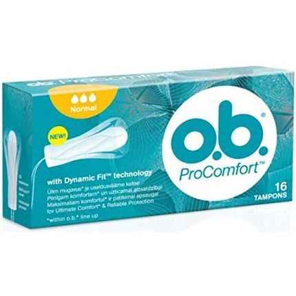O.B. Normal Procomfort Tampons 16 Count