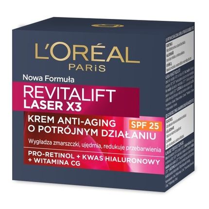 L'Oreal Revitalift Laser X3 Anti-Aging Care Spf25 Day Cream 50Ml