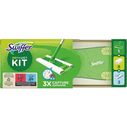 Swiffer Starter Floor Stick With 8 Dry Wipes And 3 Wet Wipes