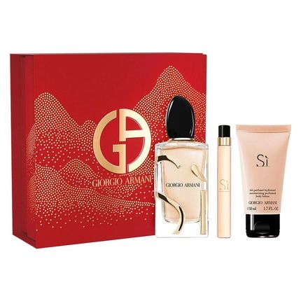 Giorgio Armani Si Eau De Parfum Spray Set - 100Ml Eau De Parfum, 10Ml Eau De Parfum, 50Ml Body Lotion