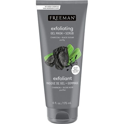 Freeman Feeling Beautiful Polishing Charcoal And Black Sugar Gel Mask And Scrub 175Ml