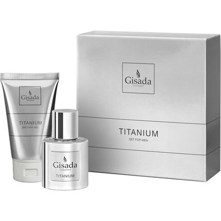 Gisada Titanium Men'S Fragrance Set Eau De Parfum 50Ml And Shower Gel 100Ml