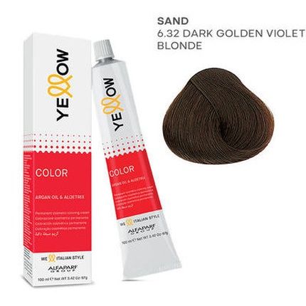 Yellow Color Permanent Hair Color - Nr. 6.32, 100Ml
