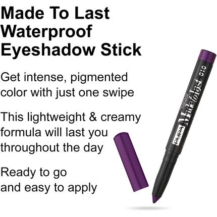 Pupa Milano Made To Last Waterproof Eyeshadow 010 Shocking Violet 0.049 Oz