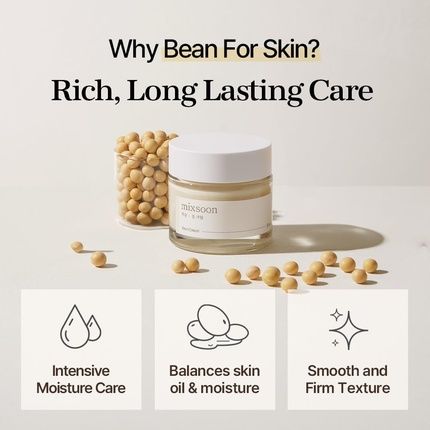 Mixsoon Bean Cream Vegan Snail Nourishing Long-Lasting Soothing Hydration